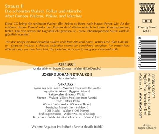 Most Famous - CD Audio di Johann Strauss - 2