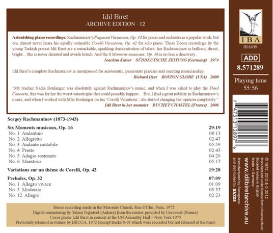Archive Edition 12 - CD Audio di Idil Biret - 2