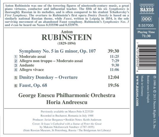 Musica orchestrale - CD Audio di Anton Rubinstein - 2