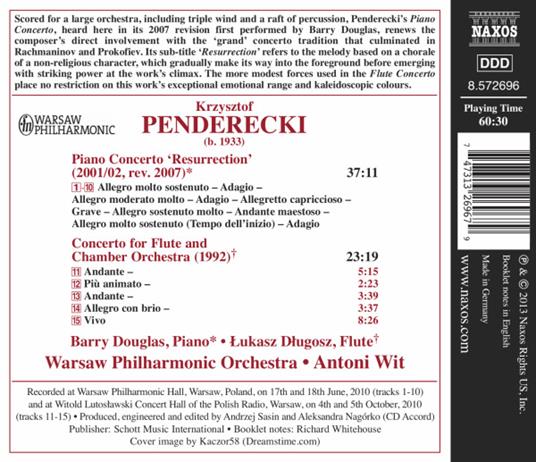 Piano Concerto.resurrecti - CD Audio di Krzysztof Penderecki - 2