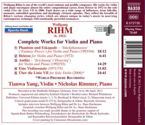 Opere per violino e pianoforte - CD Audio di Wolfgang Rihm - 2
