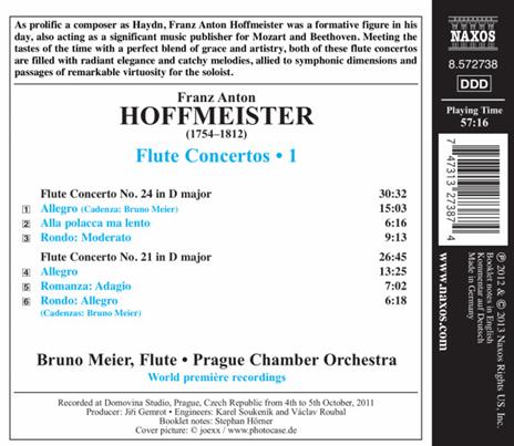 Concerti per flauto vol.1 - CD Audio di Franz Anton Hoffmeister - 2