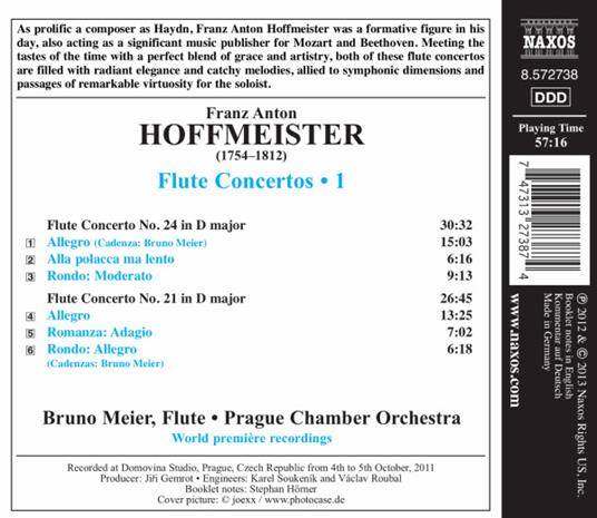 Concerti per flauto vol.1 - CD Audio di Franz Anton Hoffmeister - 2