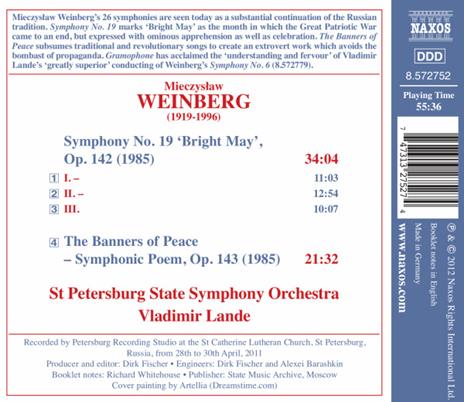 Sinfonia n.19, Radioso Maggio Op.142, I Vessilli Della Pace Op.143 - CD Audio di Mieczyslaw Weinberg - 2