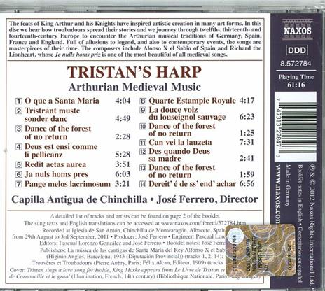 Tristan's Harp. Arthurian Medieval Music - CD Audio di José Ferrero,Capilla Antigua de Chinchilla - 2