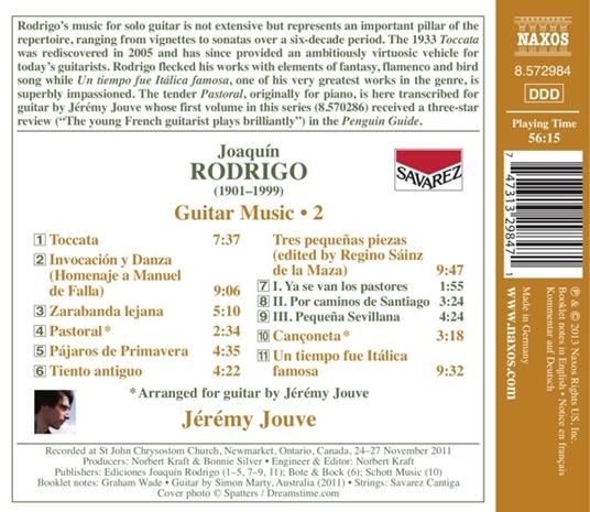 Opere per chitarra vol.2 - CD Audio di Joaquin Rodrigo - 2