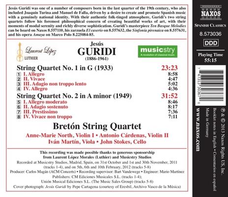 Quartetti per archi - CD Audio di Jesus Guridi - 2
