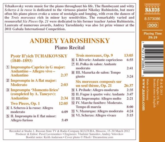 Impromptus-Two Pieces Op. - CD Audio di Pyotr Ilyich Tchaikovsky - 2