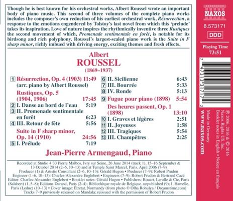 Opere per pianoforte vol.1 (Integrale) - CD Audio di Albert Roussel - 2