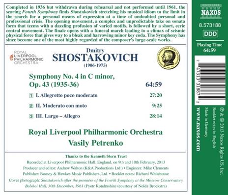 Sinfonia n.4 - CD Audio di Dmitri Shostakovich - 2