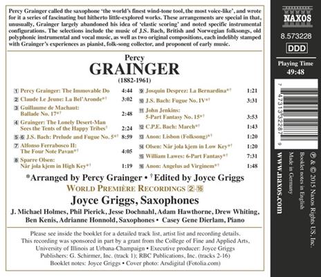 Musica per Sassofoni - CD Audio di Percy Grainger - 2