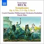 Sinfonie op.3 n.6, op.4 n.1, n.2, n.3 - CD Audio di Franz Ignaz Beck