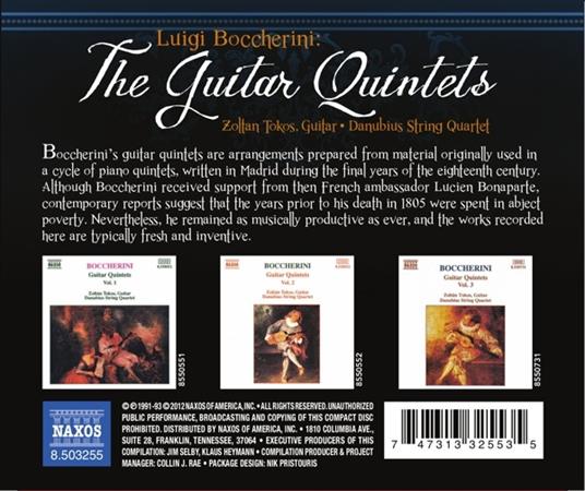 Guitar Quintets - CD Audio di Luigi Boccherini