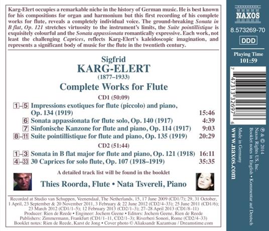 Opere per flauto e pianoforte - CD Audio di Sigfrid Karg-Elert - 2