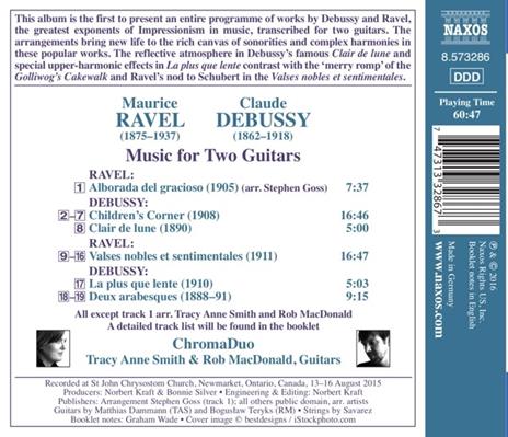 Musica per due chitarre - CD Audio di Claude Debussy,Maurice Ravel - 2