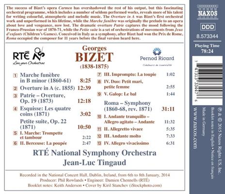 Roma - Marche Funèbre - Overture in La - Patrie - Petite Suite - CD Audio di Georges Bizet - 2