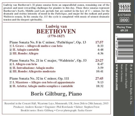 Sonate per pianoforte n.8, n.21, n.32 - CD Audio di Ludwig van Beethoven,Boris Giltburg - 2