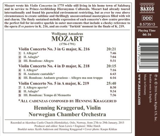 Violin Concertos No.3-5 - CD Audio di Wolfgang Amadeus Mozart - 2