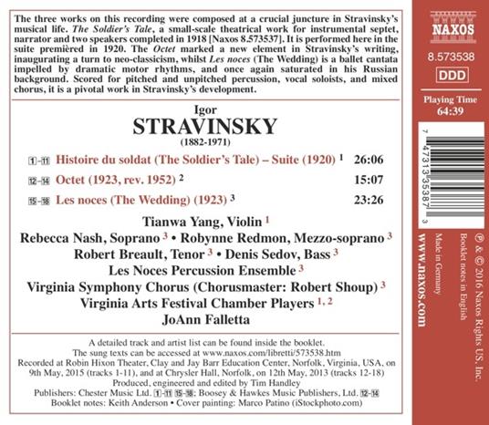 Suite histoire du soldat - Ottetto - CD Audio di Igor Stravinsky - 2