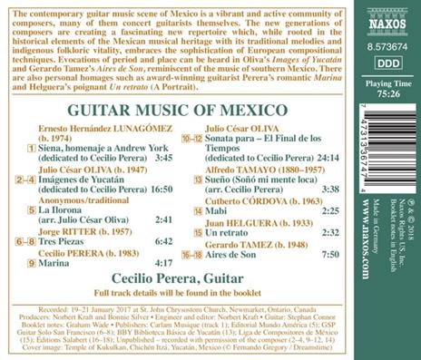 Musica messicana per chitarra - CD Audio di Cecilio Perera - 2