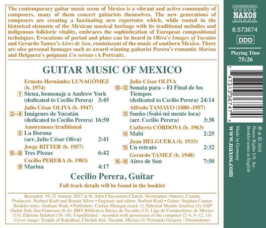 Musica messicana per chitarra - CD Audio di Cecilio Perera - 2