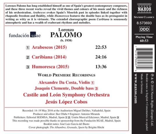 Arabescos - Caribiana - Humoresca - CD Audio di Jesus Lopez-Cobos,Lorenzo Palomo - 2
