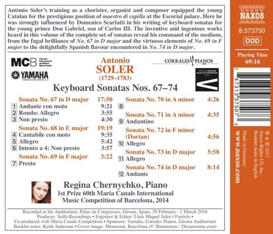 Sonate per Tastiera vol.7. Sonate Nn.67-74 - CD Audio di Antonio Soler - 2