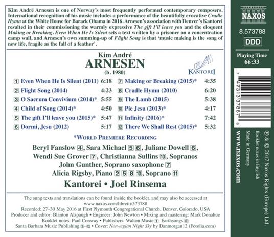 Musica corale - CD Audio di Kim André Arnesen,Joel Rinsema - 2