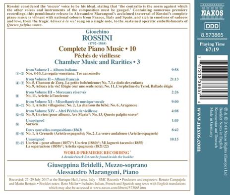 Péchés de vieillesse. Musica per pianoforte completa vol.10 - CD Audio di Gioachino Rossini,Alessandro Marangoni - 2