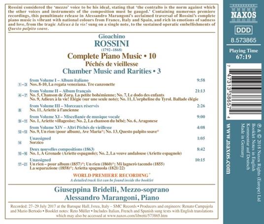 Péchés de vieillesse. Musica per pianoforte completa vol.10 - CD Audio di Gioachino Rossini,Alessandro Marangoni - 2