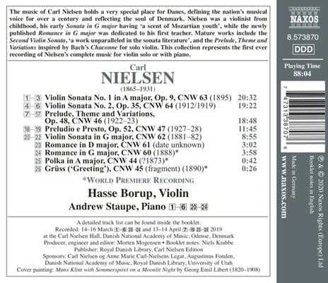 Musica per violino - CD Audio di Carl August Nielsen - 2