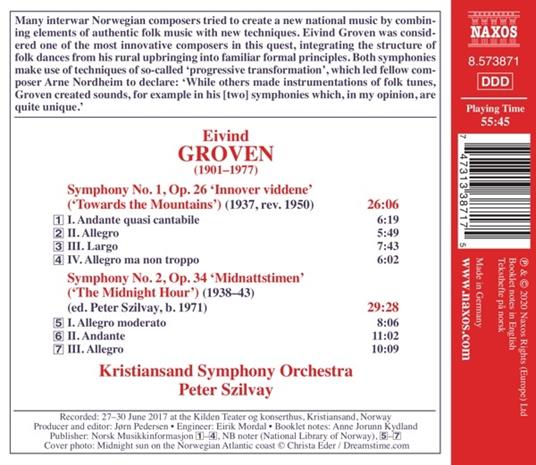 Sinfonia N.1 Op.26 "Towards The Mountain - CD Audio di Eivind Groven - 3