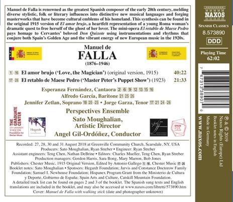 El amor brujo - CD Audio di Manuel De Falla - 2