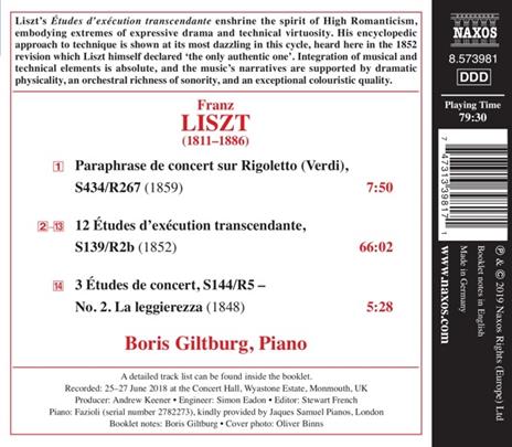 Studi trascendentali S139 - CD Audio di Franz Liszt,Boris Giltburg - 2