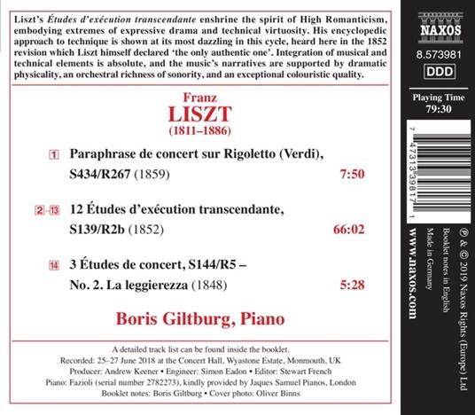 Studi trascendentali S139 - CD Audio di Franz Liszt,Boris Giltburg - 2