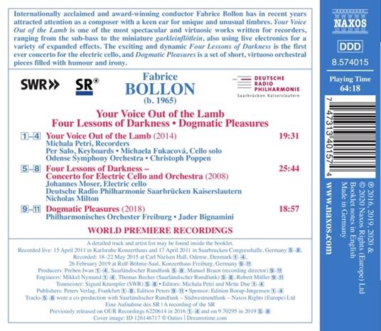 Your Voice Out Of The Lamb - CD Audio di Fabrice Bollon - 2