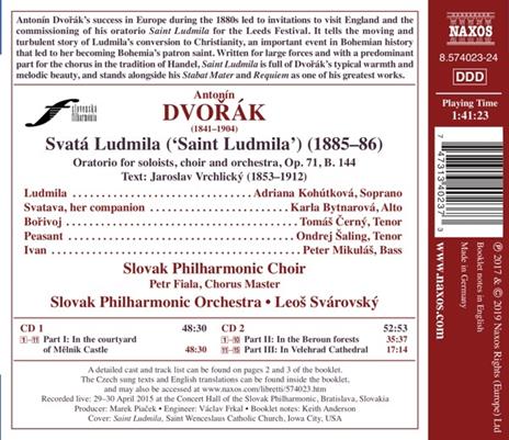 Santa Lusdmilla (Svata Ludmila) - CD Audio di Antonin Dvorak,Slovak Philharmonic Orchestra - 2