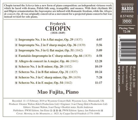 Impromptus And Scherzos - CD Audio di Frederic Chopin,Tim Hugh - 2