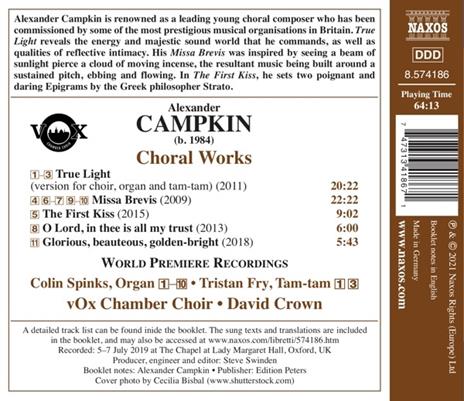 True Light - CD Audio di Alexander Campkin - 2