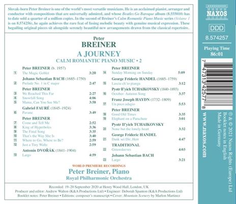 A Journey. Calm Romantic Piano Music - CD Audio di Peter Breiner - 2