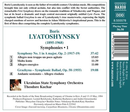 Sinfonie vol.1 - CD Audio di Theodore Kuchar,Boris Lyatoshynsky - 2