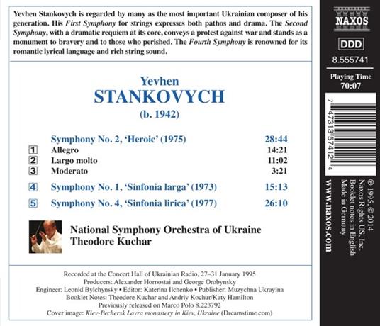 Sinfonie n.1, n.2. n.4 - CD Audio di Theodore Kuchar,Yevhen Stankovych - 2
