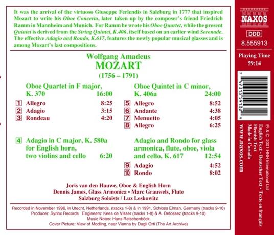 Oboe Quartet & Quintet - CD Audio di Wolfgang Amadeus Mozart - 2