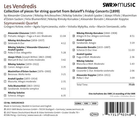 Les Vendredis - CD Audio di Szymanowski Quartet - 2