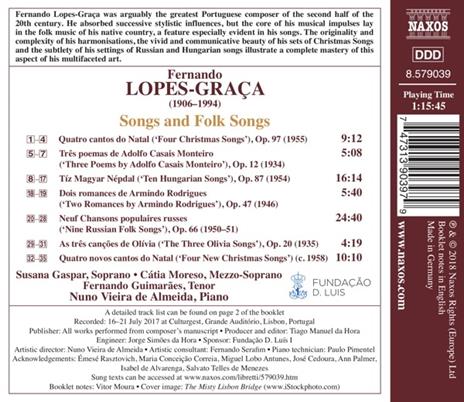 Liriche e canti popolari - CD Audio di Fernando Lopes-Graça,Nuno Vieira de Almeida - 2