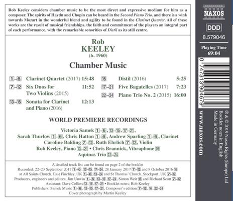 Chamber Works. Musica da Camera - CD Audio di Rob Keeley - 2