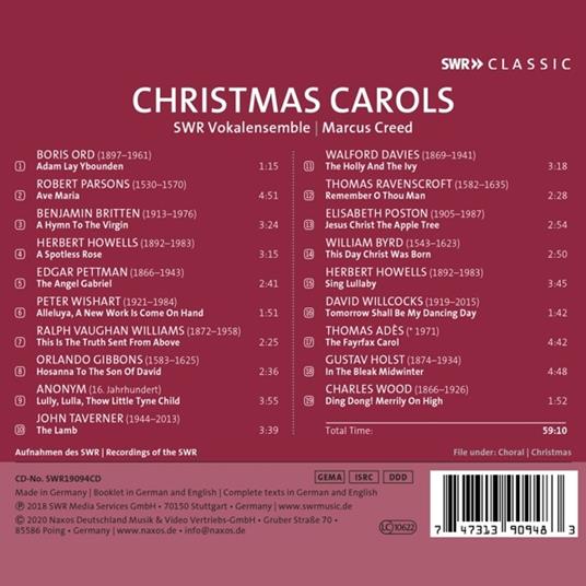 Christmas Carols - CD Audio di Marcus Creed - 2