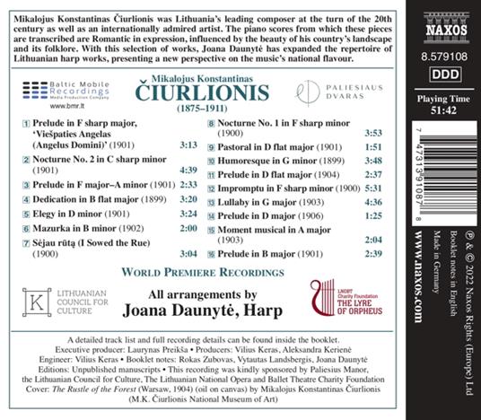 On the Harp Strings - CD Audio di Mikolajus Konstantinas Ciurlionis - 2
