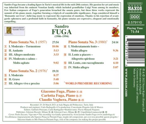 Piano Sonatas Nos. 1-3 - CD Audio di Sandro Fuga - 2