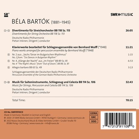Sauer Organ Glocke Bremen: Orgelpunkt - CD Audio di Bela Bartok - 2